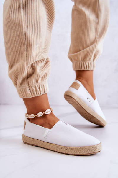 Modne Damskie Espadryle Cross Jeans JJ2R4001C Białe