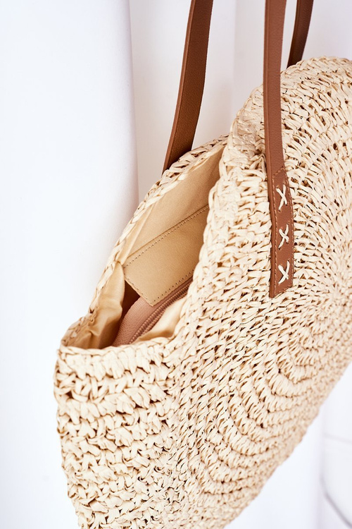 Pleciona Torebka Boho Na Ramię BRUNO ROSSI Beżowa