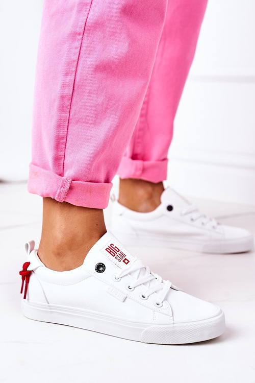 Damskie Skórzane Tenisówki BIG STAR GG274160 Białe