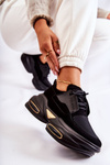 Damskie Sneakersy Sportowe Buty Czarne New Horizon