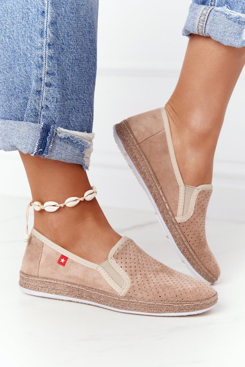 Ażurowe Espadryle Big Star FF276035 Beżowe