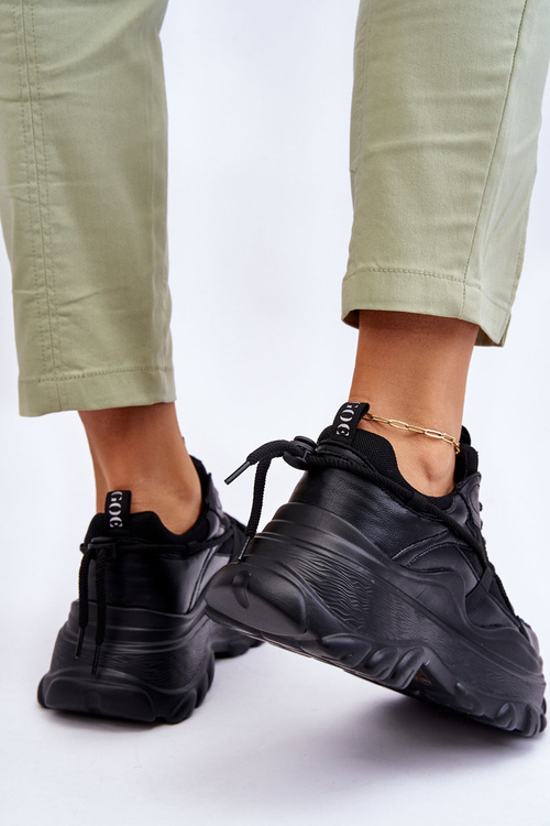 Buty Sportowe Na Masywnej Platformie GOE LL2N4030 Czarne