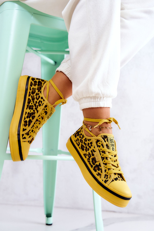 Damskie Trampki Pantera BIG STAR JJ274616 Żółte