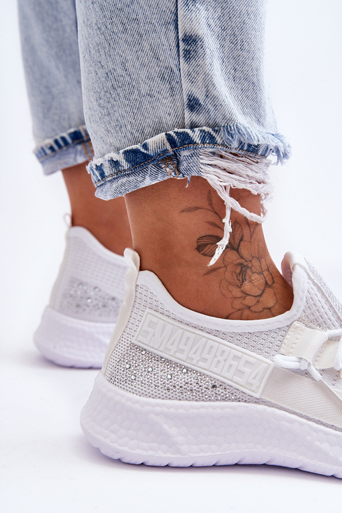 Wsuwane Damskie Buty Sportowe Białe Hold Me!