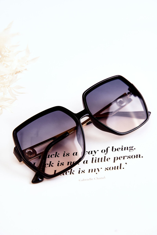 Klasyczne Damskie Okulary Przeciwsłoneczne Ombre M2352 Czarne