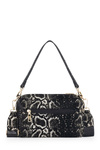 Klasyczna Torebka Listonoszka Wężowy Wzór NOBO N1340-CM23 Czarno-Złota