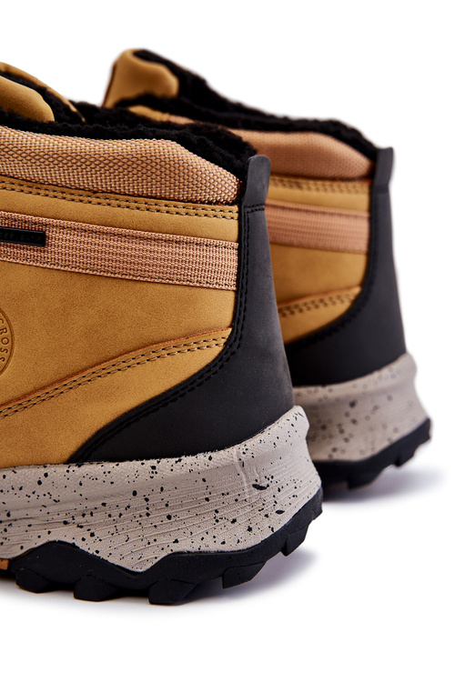 Męskie Ocieplane Buty Trekkingowe Cross Jeans KK1R4026C Camel