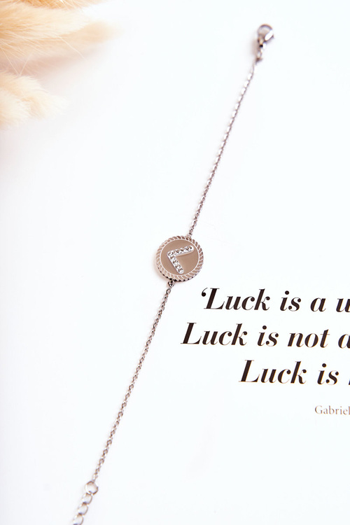 Damska Bransoletka Celebrytka Z Ozdobą I Cyrkoniami Srebrna