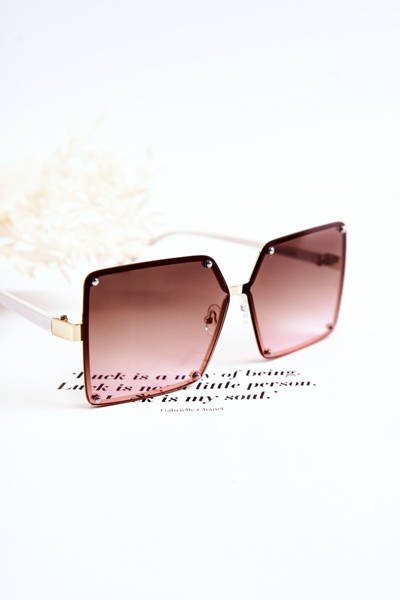 Damskie Okulary Przeciwsłoneczne Ombre V180004 Zielono-Różowe