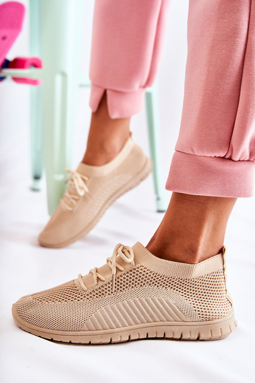 Damskie Wsuwane Sportowe Buty Beżowe Sequro