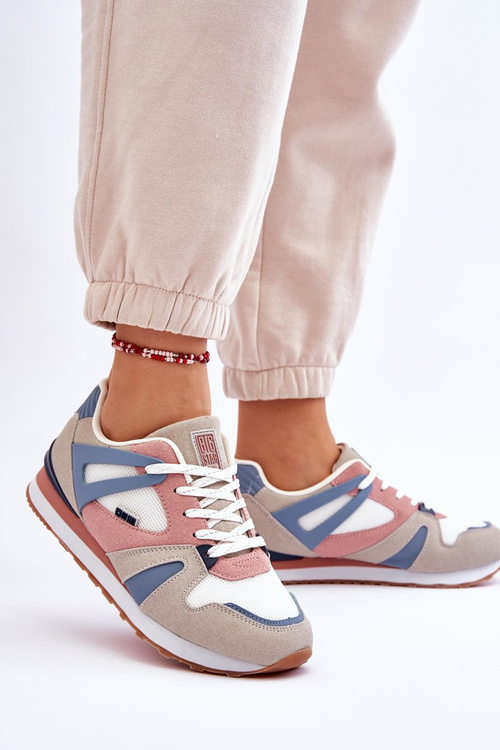 Wygodne Damskie Sneakersy Memory Foam Big Star LL274951 Niebieskie