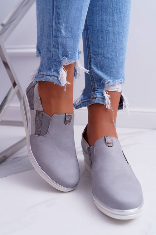 Damskie Półbuty Wsuwane Sergio Leone PB231 Szare Sparten