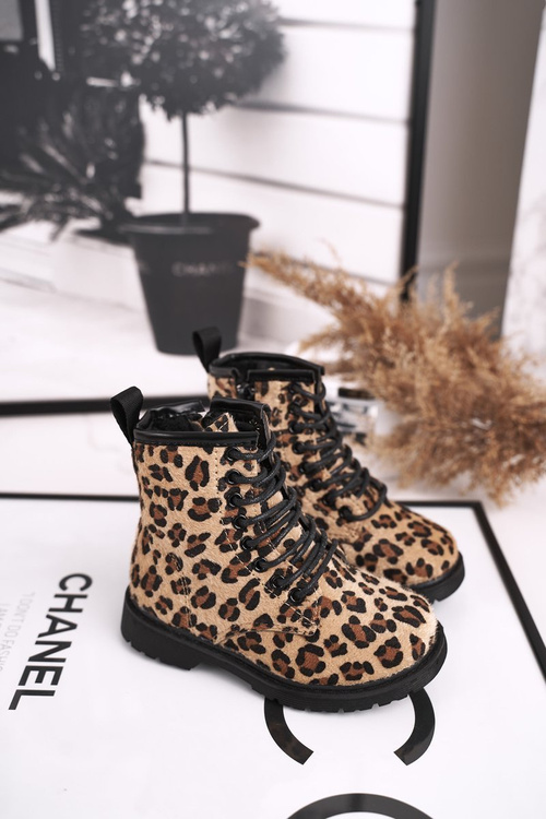 Dziecięce Botki z Suwakiem W Panterkę Dafne