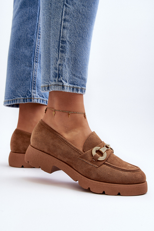 Damskie Mokasyny Z Ozdobą Camel Railenes