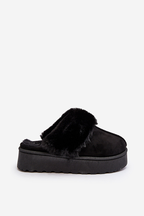 Kapcie Śniegowce Damskie Na Platformie Czarne Phiniopis