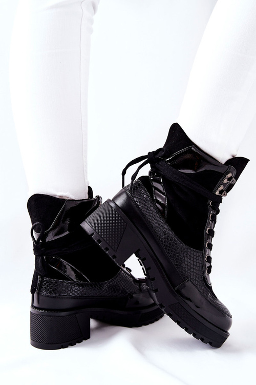 Botki Damskie Czarne Katanie