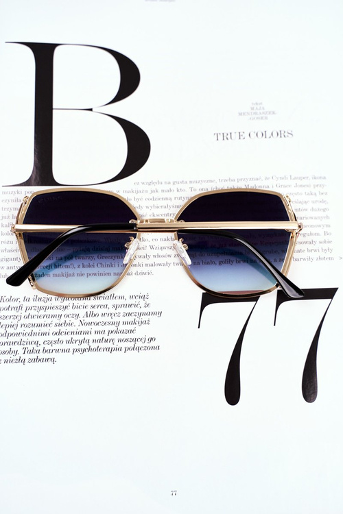 Okulary Przeciwsłoneczne Prius PRE-38 Złote Różowe Lustro Brokat