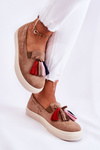 Damskie Tenisówki Trampki Slip-On Brązowe Venira