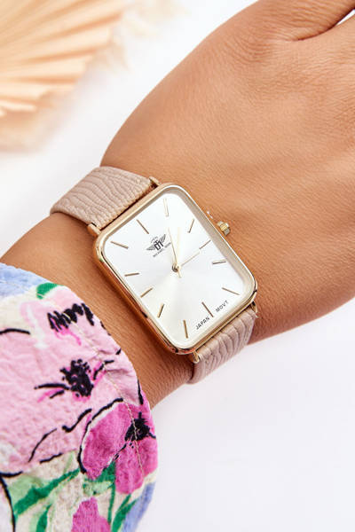 Damski Modny Zegarek Michael John Jasnoszary