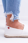 Espadryle Damskie Pleciona Podeszwa Białe Big Star DD274A148