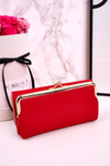 Duży Portfel Damski Zapinany Na Bigiel MILANO Czerwony