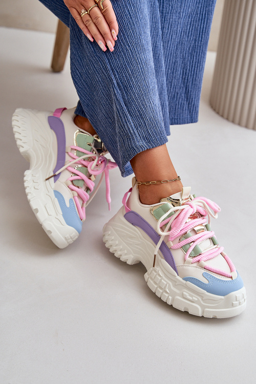 Sneakersy Damskie Na Masywnej Podeszwie Multikolor Nevela