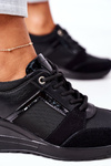 Sneakersy Na Koturnie Vinceza 10606 Czarne