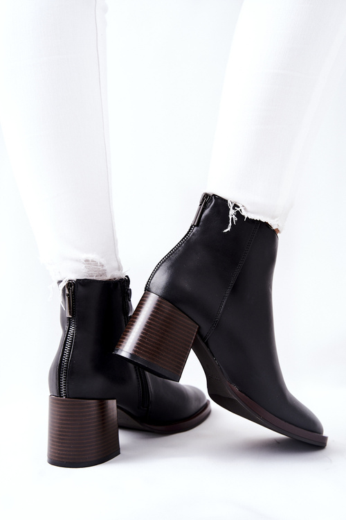 Sergio Leone Botki Na Słupku BT545 Czarne