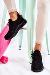 Damskie Sportowe Buty Materiałowe Czarne Lenney