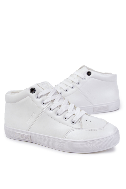 Męskie Klasyczne Skórzane Trampki Big Star KK174347 Białe