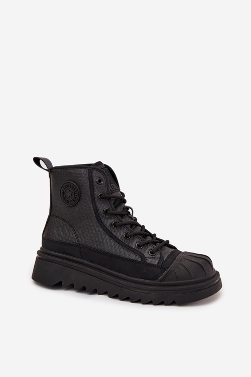 Wysokie Trampki Damskie Ocieplane Big Star OO274A355 Czarne