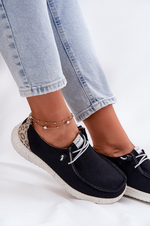 Lekkie Materiałowe Półbuty Damskie McKeylor 96116 Czarne