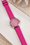 Damski Zegarek Na Eko Skórzanym Pasku Fuksja Ernest E62177
