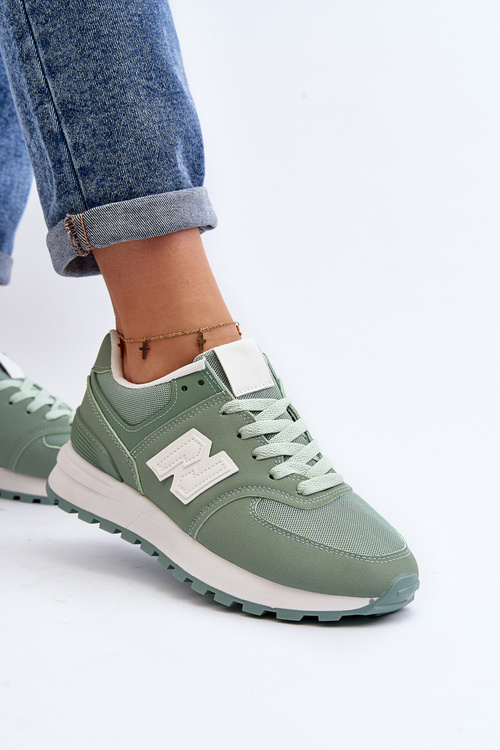 Buty Sportowe Sneakersy Damskie Zielone Lifari