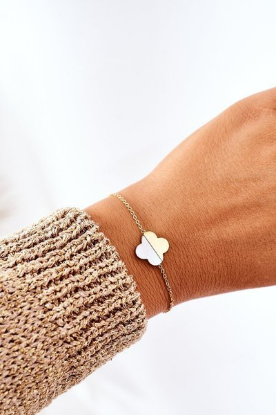 Bransoletka Na Łańcuszku Z Koniczyną Złota