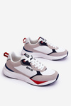 Męskie Buty Sportowe Memory Foam Big Star LL174235 Biało-Szare