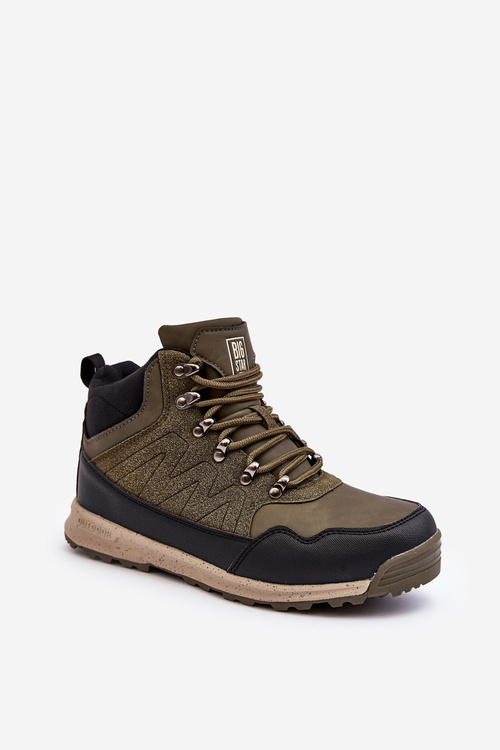 Damskie Ocieplane Buty Trekkingowe Khaki Big Star MM274480