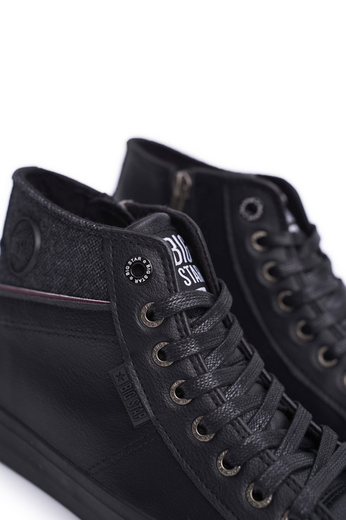 Trampki Męskie Wysokie Big Star Czarne EE174102