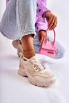 Damskie Zamszowe Buty Sportowe Sneakersy Jasnobeżowe Britany