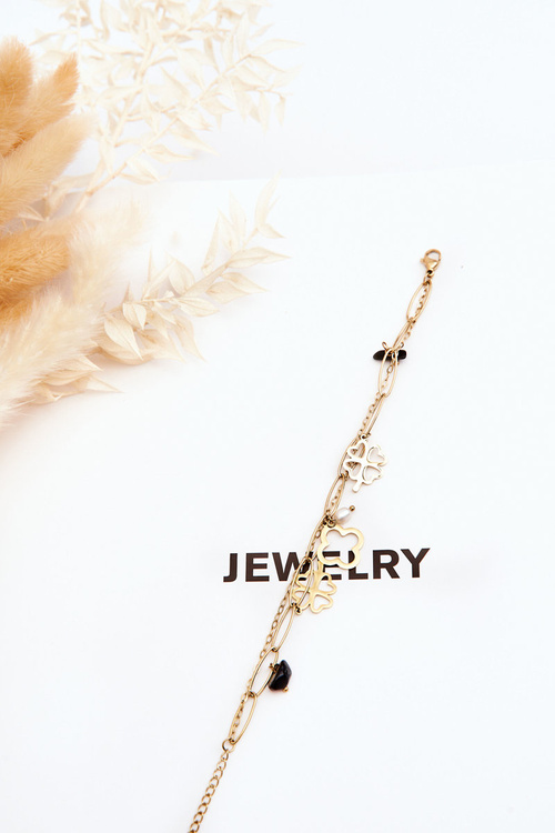 Podwójna Bransoletka Z Zawieszkami Złota