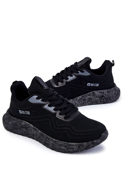 Lekkie Męskie Buty Sportowe Big Star KK174018 Czarne