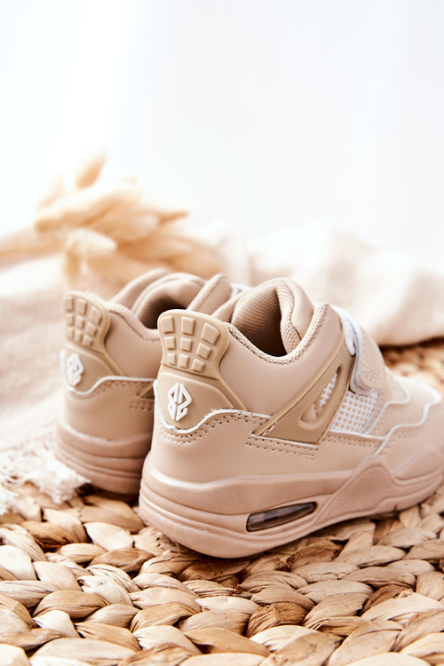 Dziecięce Skórzane Sportowe Buty Beżowe Marisa