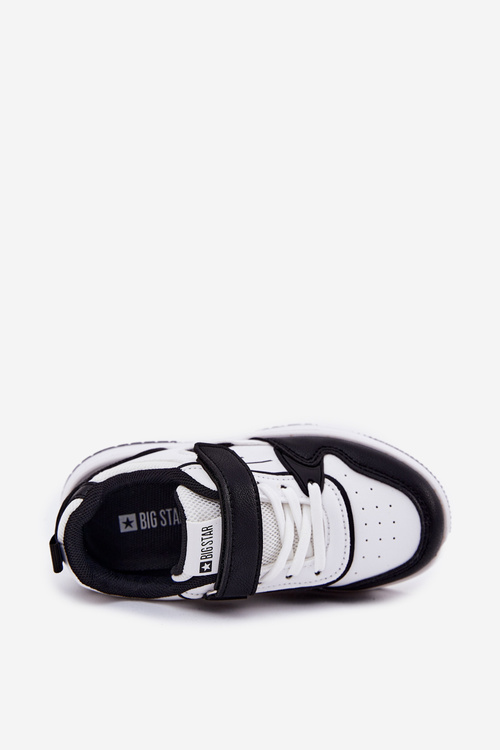 Lekkie Sneakersy Dziecięce Big Star RR374052 Biało-Czarne