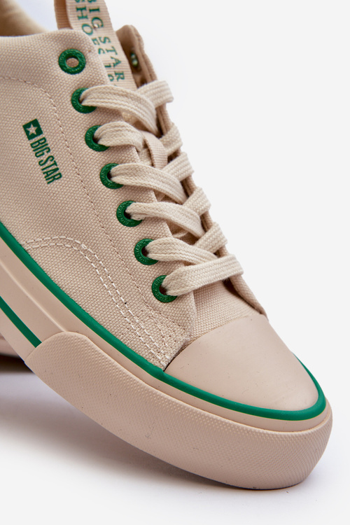 Męskie Niskie Trampki Big Star NN174006 Beżowe