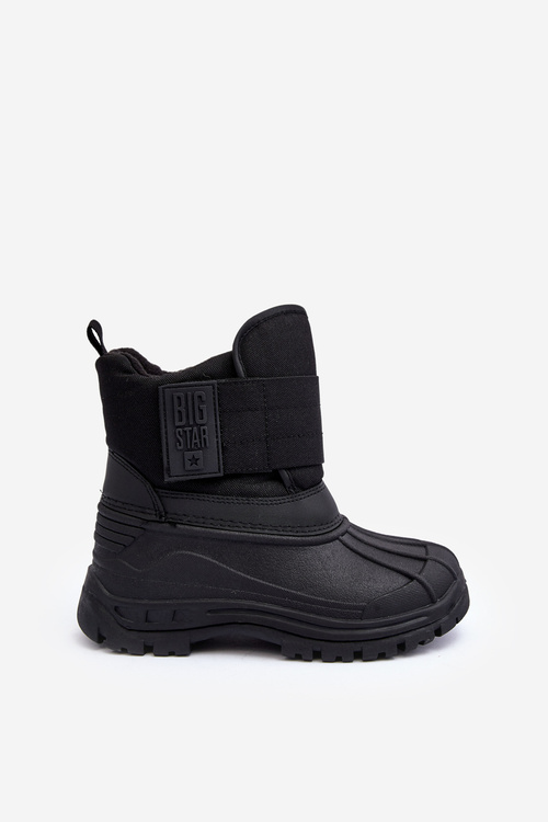 Dziecięce Śniegowce Na Rzep Ocieplane Czarne Big Star MM374122