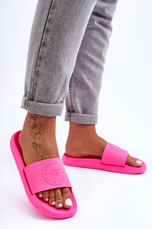 Damskie Sportowe Klapki 4F 4FSS23FFLIF069-53S Fuksja