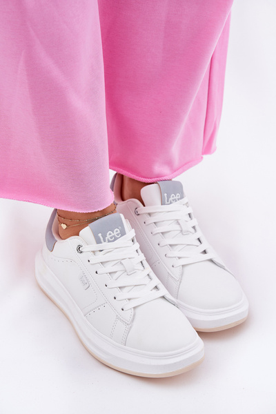 Sneakersy Damskie Na Platformie LEE NAOMI WOMEN LOW 50251012.06K Białe