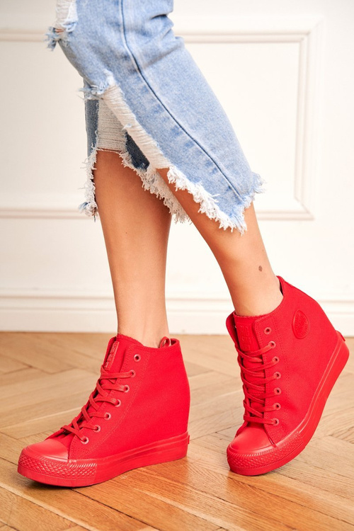 Sneakersy Damskie Big Star Czerwone FF274A193
