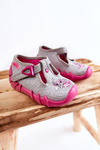 Buty Papcie Befado Słoniki 110N454 Szaro-Różowe