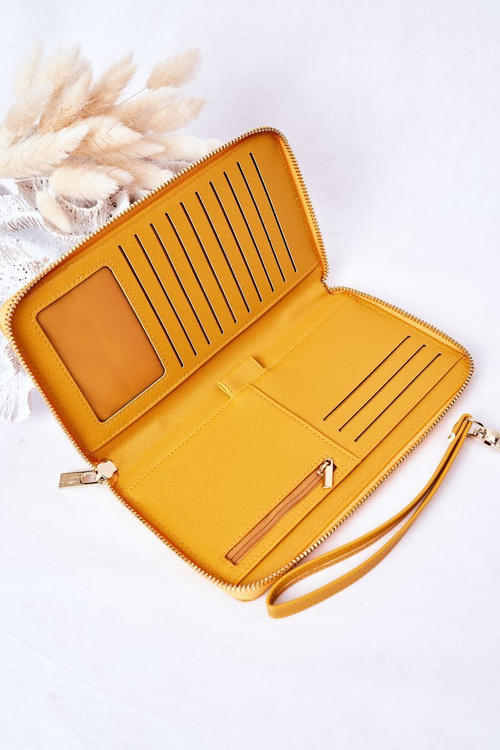 Duży Skórzany Portfel Big Star HH674001 Żółty